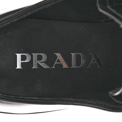 Prada Spazzolato Rois Monolith 55mm Derby Loafers 36.5 Black White 7 of 12
