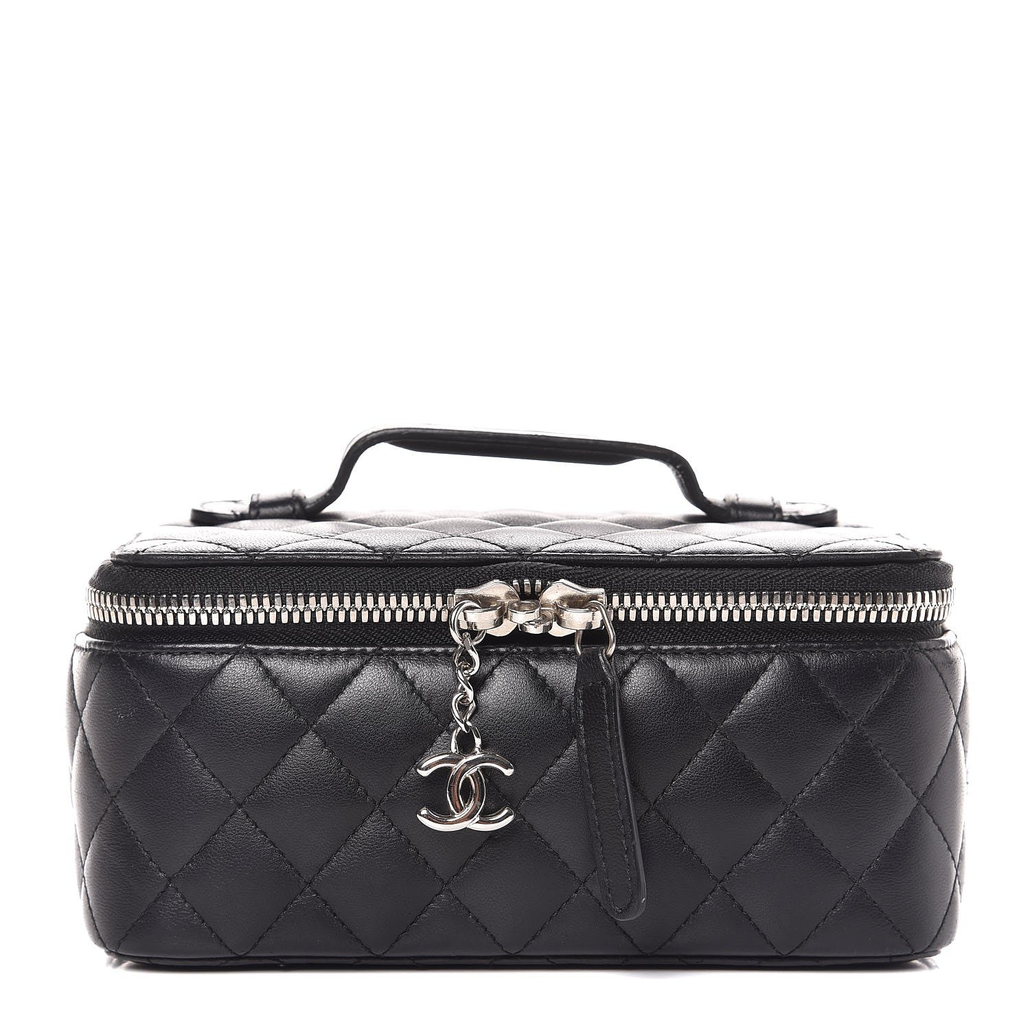 Chanel Lambskin Quilted Jewelry Case Black 1 of 8