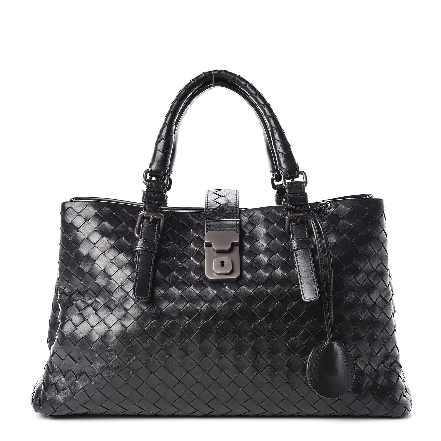 Bottega Veneta Light Calf Intrecciato Small Roma Black 1 of 12
