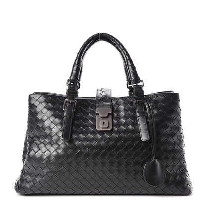 Bottega Veneta Light Calf Intrecciato Small Roma Black 1 of 12