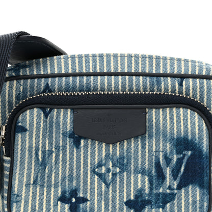 Louis Vuitton Hickory Stripes Denim Monogram Watercolor Outdoor Pouch Blue 8 of 10