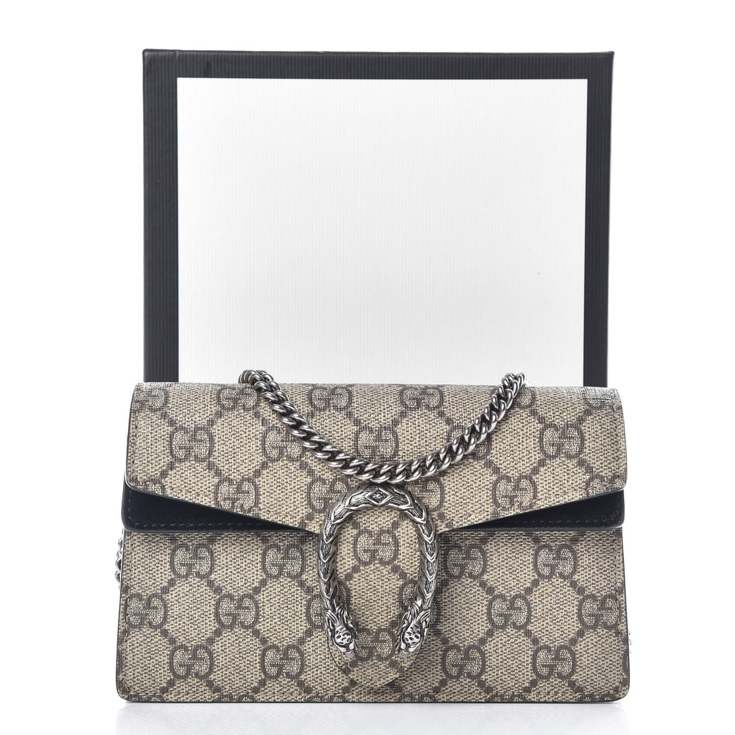 GG Supreme Monogram Super Mini Dionysus Shoulder Bag Black