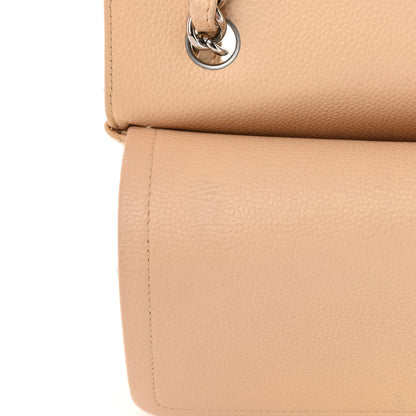 Chanel Caviar Quilted Jumbo Double Flap Beige 12 of 16