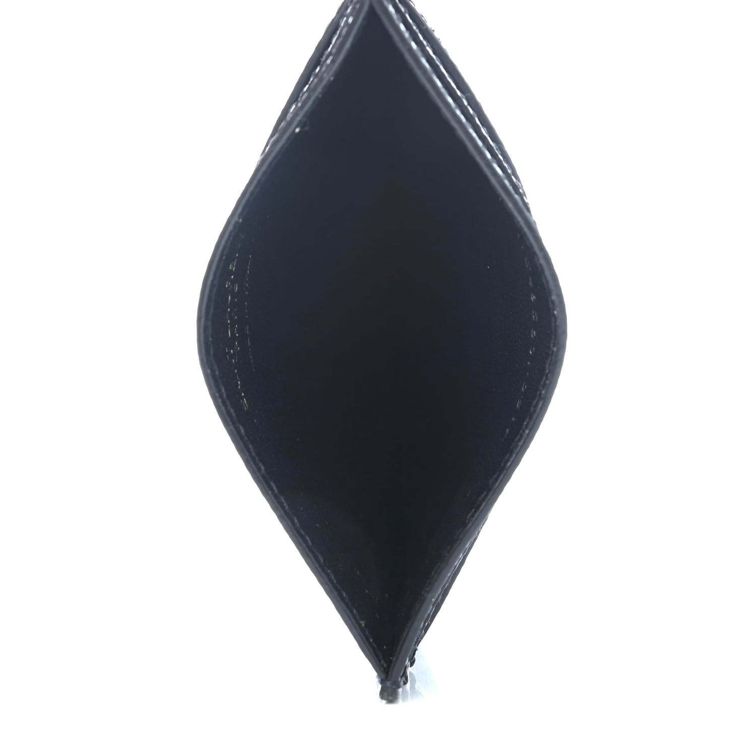 Saint Laurent Grain De Poudre Monogram Credit Card Case Black 4 of 4