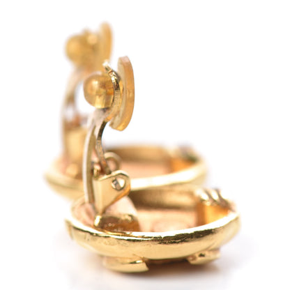 Chanel Round CC Clip On Earrings Gold 4 of 4