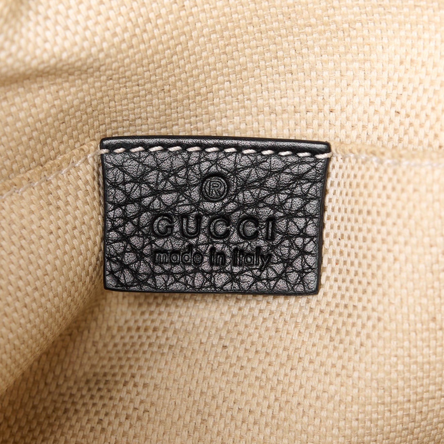 Pebbled Calfskin Small Soho Disco Bag Black