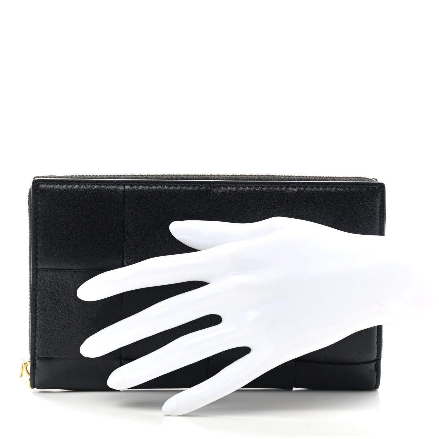 Bottega Veneta Nappa Maxi Intrecciato Zip Wallet Black 2 of 6