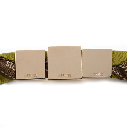 Hermes Permabrass Medor Bolduc Twilly Scarf Ring Set Green 6 of 7