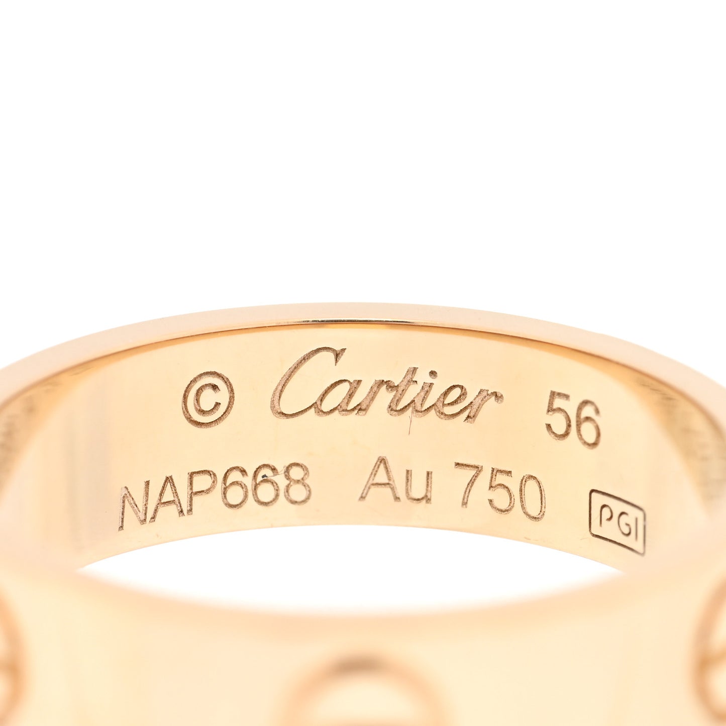 18K Yellow Gold 5.5mm LOVE Ring 56 7.75