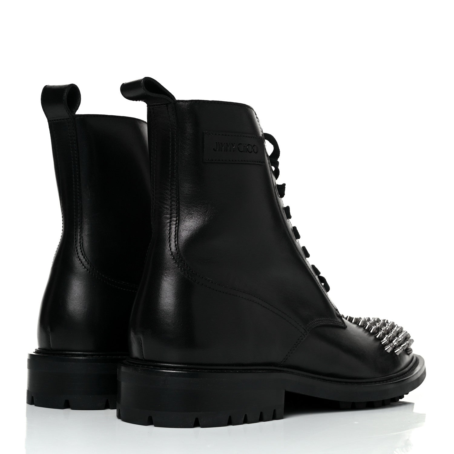 Jimmy Choo Calfskin Studs Mens Turing Ankle Boots 43 Black 4 of 6