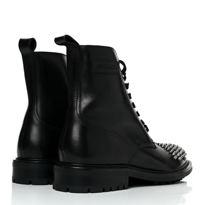 Jimmy Choo Calfskin Studs Mens Turing Ankle Boots 43 Black 4 of 6