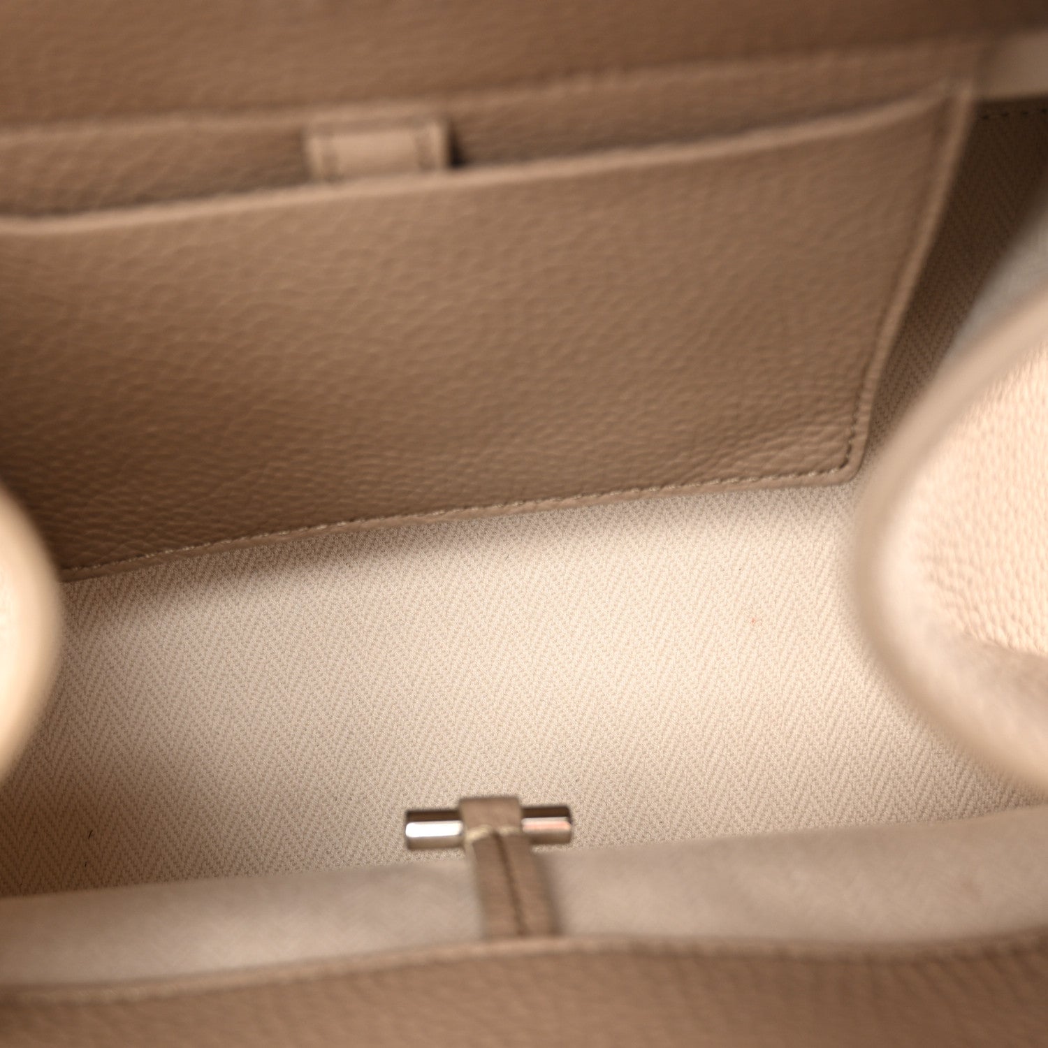 The Row Grained Calfskin Soft Margaux 10 Bag Dark Taupe 5 of 9