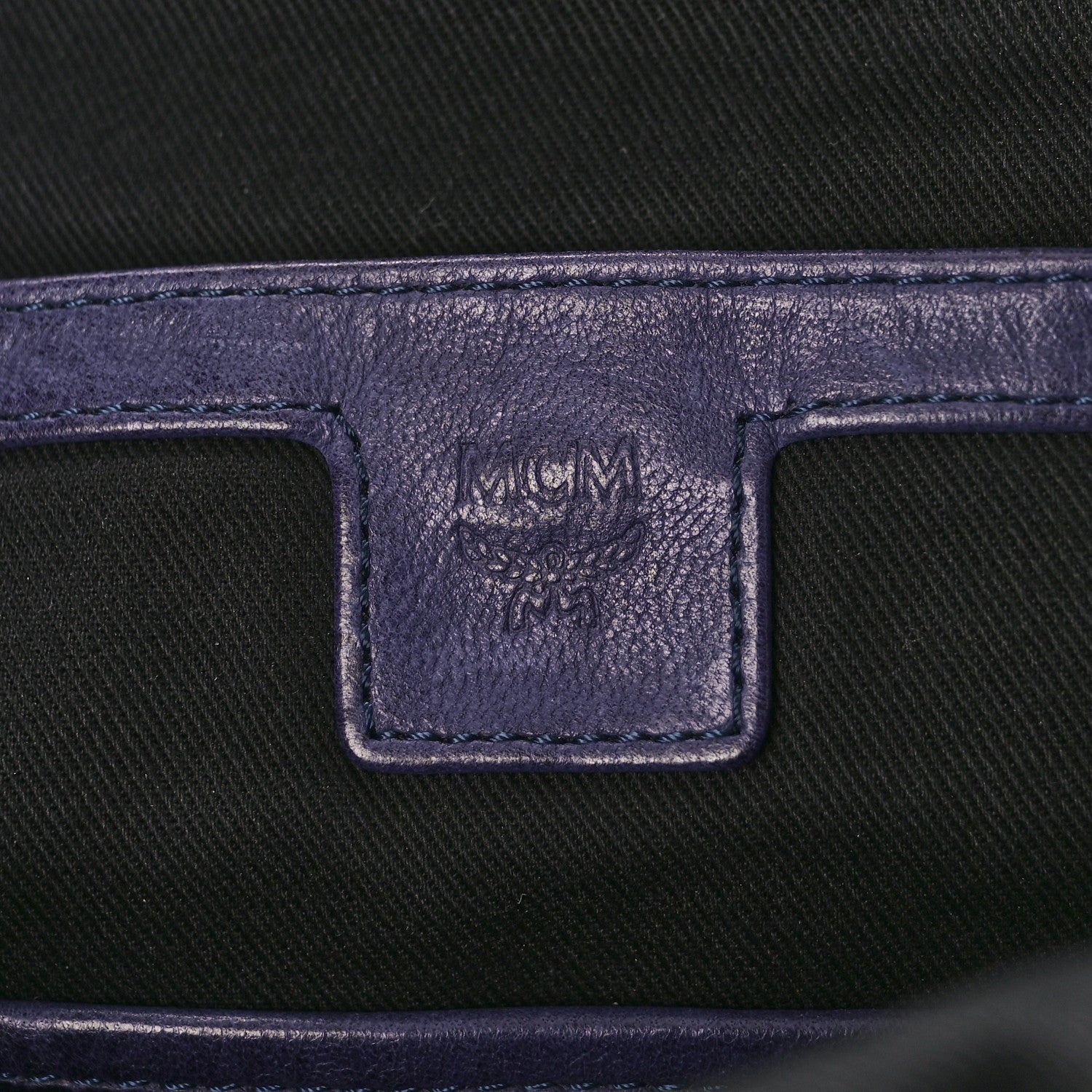 MCM Lambskin Small Tumbler Backpack Navy 6 of 10