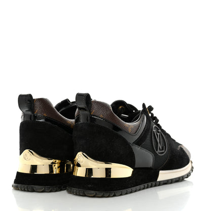 Louis Vuitton Suede Monogram Run Away Sneakers 37 Black 4 of 8