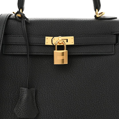 Hermes Togo Kelly Retourne 25 Black 8 of 10