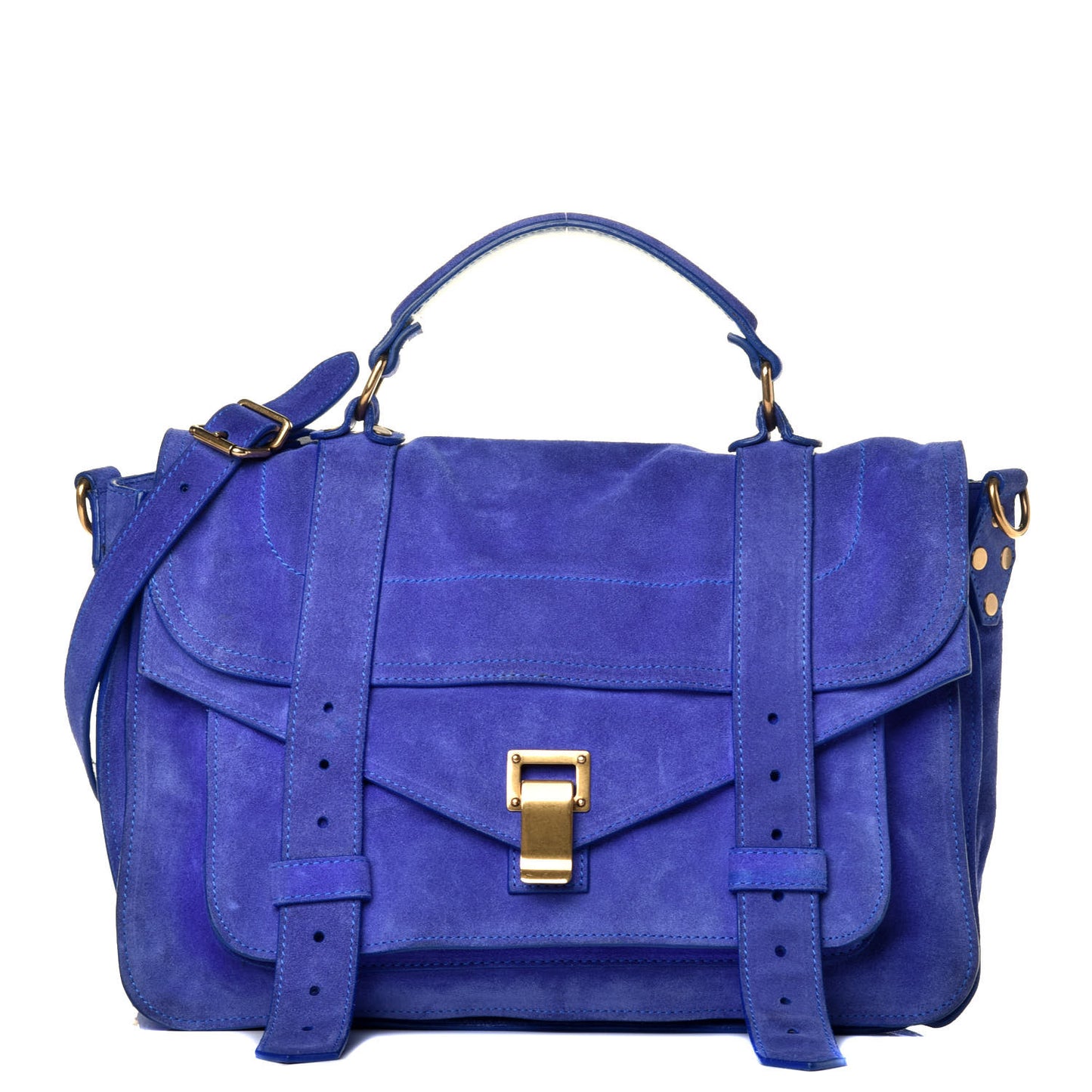 Suede Medium PS1 Satchel Royal Blue