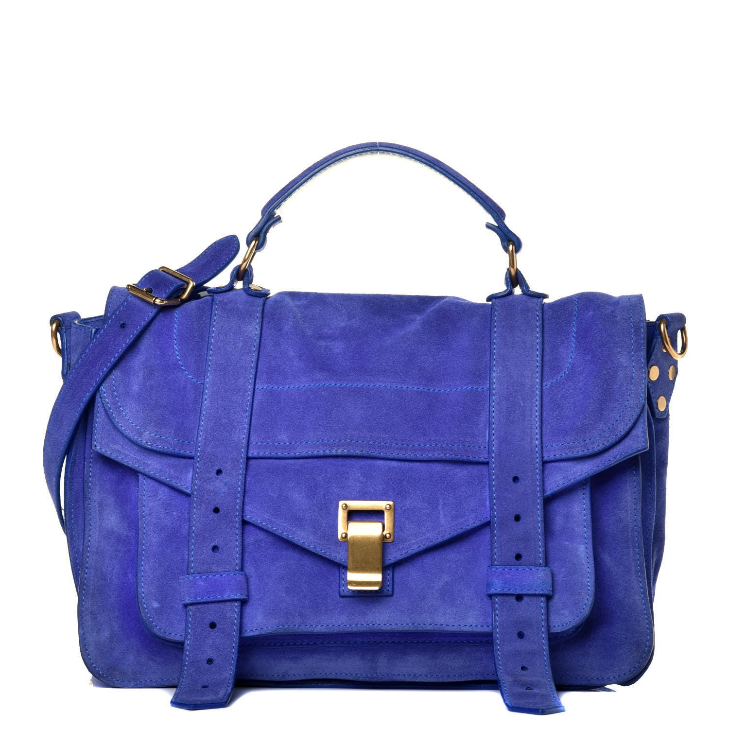 Proenza Schouler Suede Medium PS1 Satchel Royal Blue 1 of 9