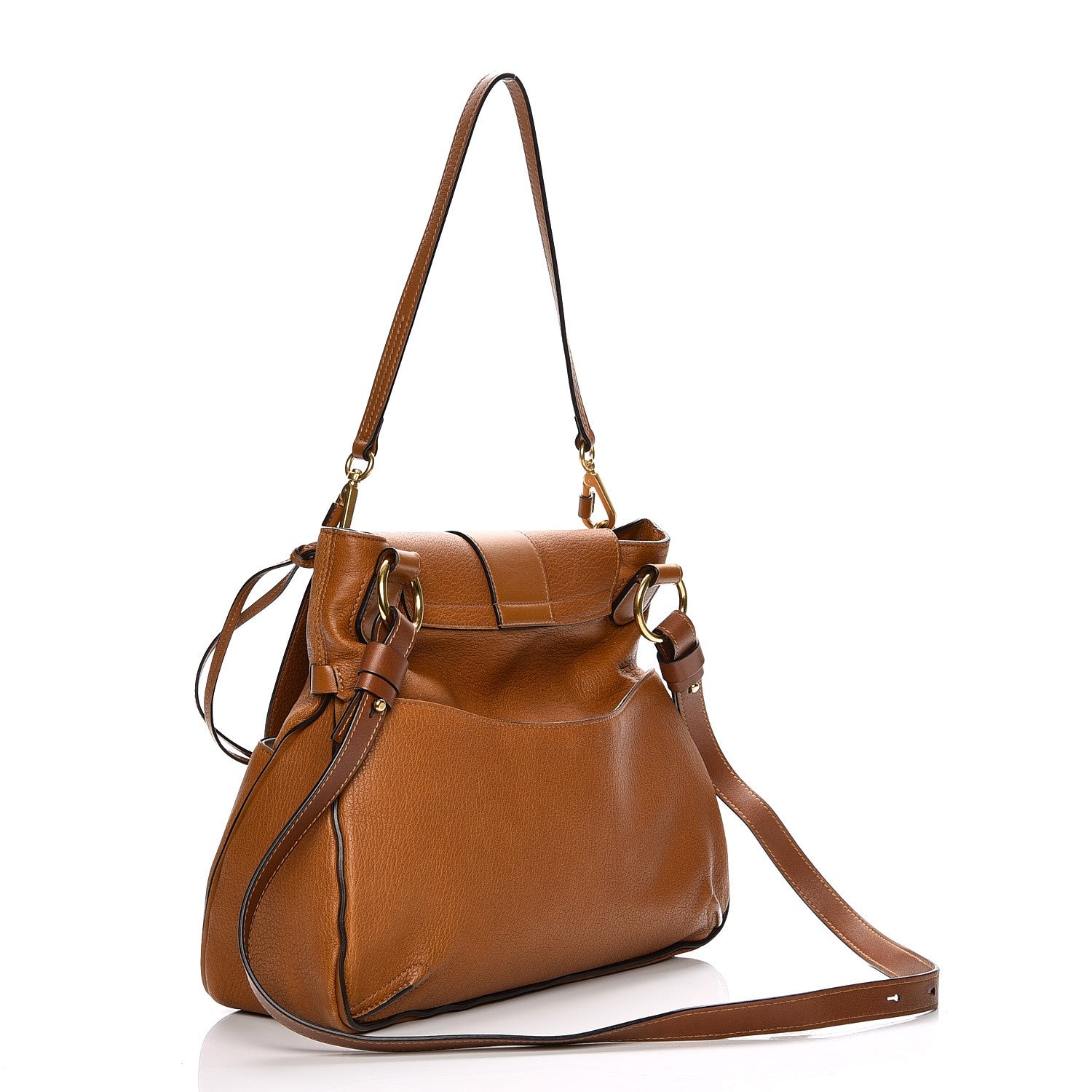 Chloe Grained Lambskin Medium Lexa Shoulder Bag Mustard Brown 4 of 9
