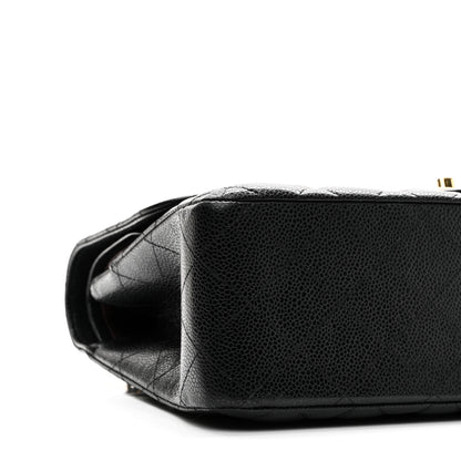 Chanel Caviar Quilted Jumbo Double Flap Black 9 of 11