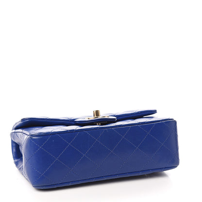 Chanel Lambskin Quilted Mini Rectangular Flap Dark Blue 3 of 10