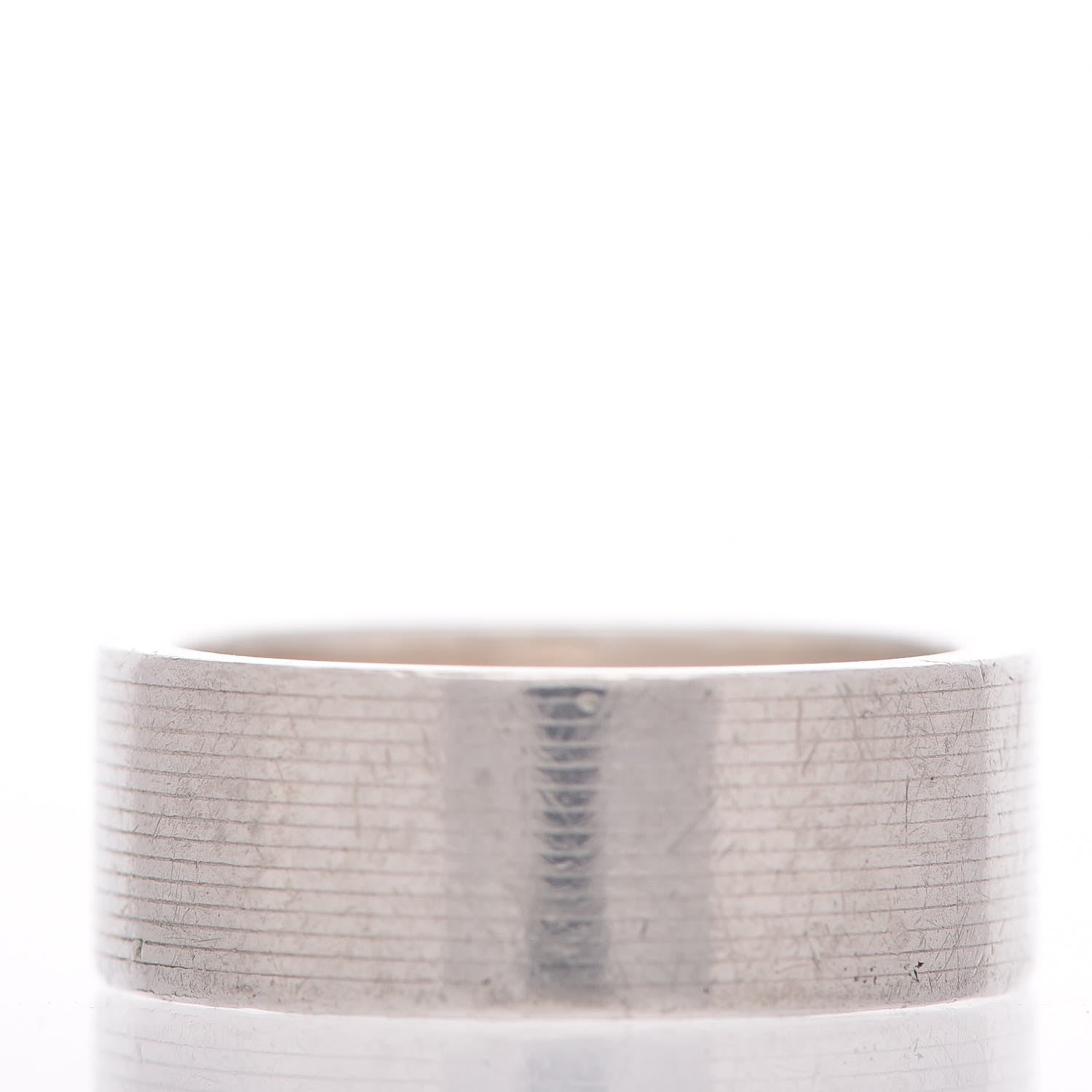 Gucci Sterling Silver Signature Band Ring 59 8.75 3 of 5