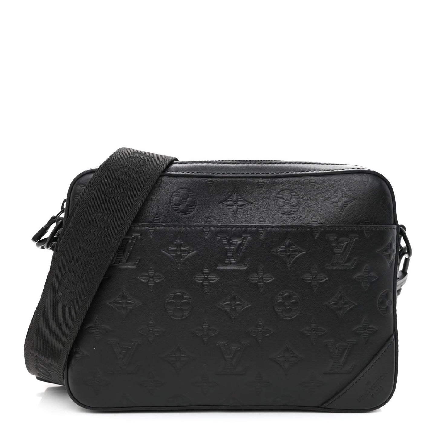 Calfskin Monogram Shadow Duo Messenger Black