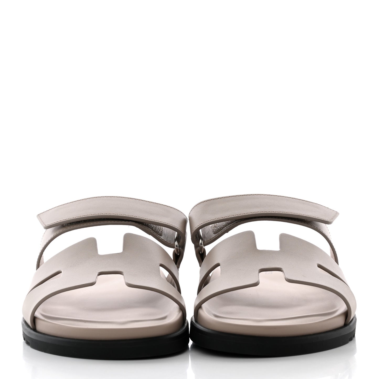 Calfskin Womens Chypre Sandals 40 Beige Mastic