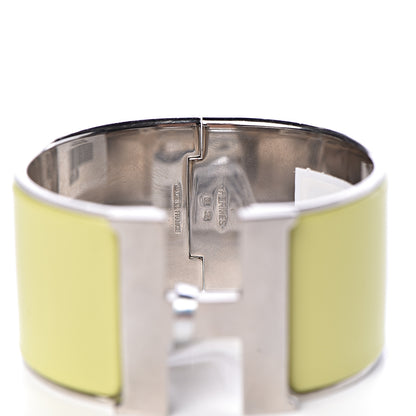 Hermes Enamel Extra Wide Clic Clac H Bracelet GM Soufre 4 of 5