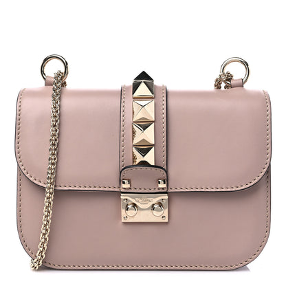 Valentino Garavani Vitello Small Glam Lock Rockstud Flap Poudre 1 of 9