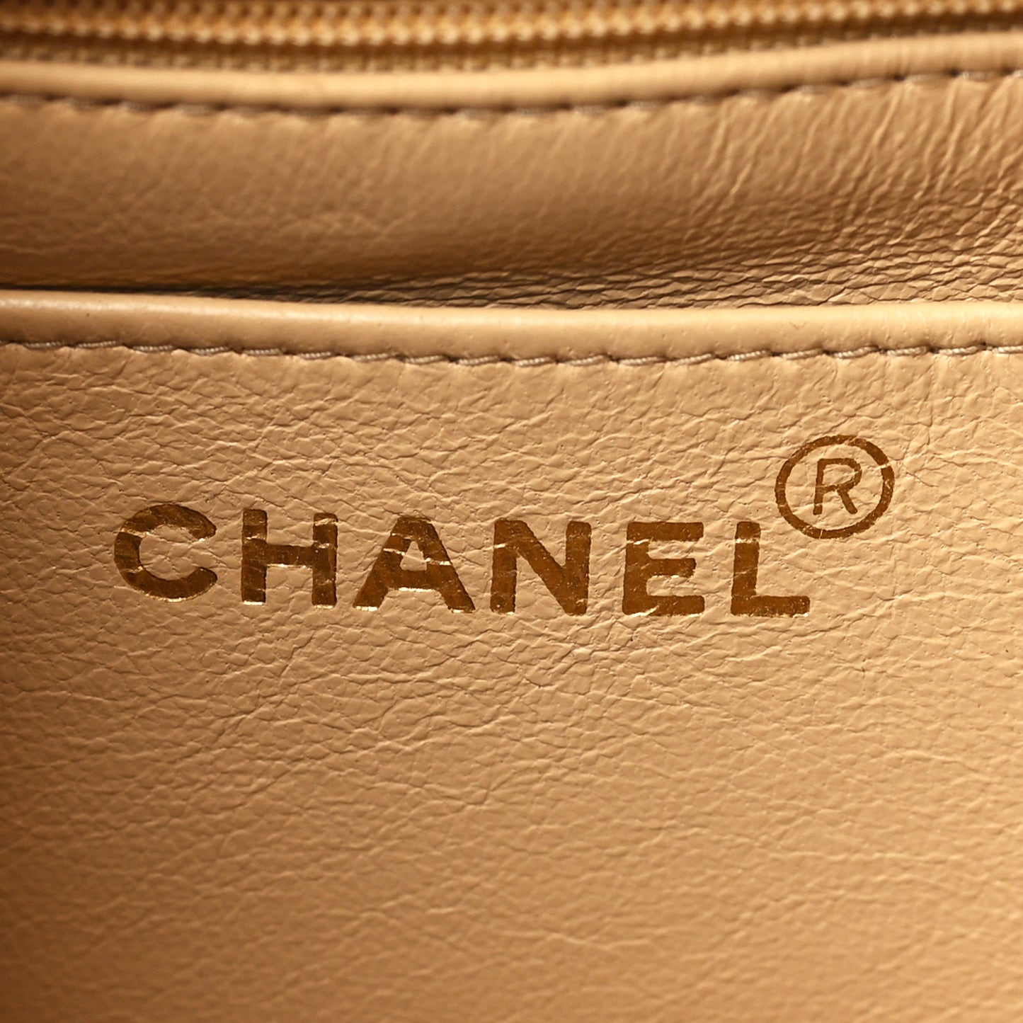 Lambskin Quilted Medium Single Flap Beige