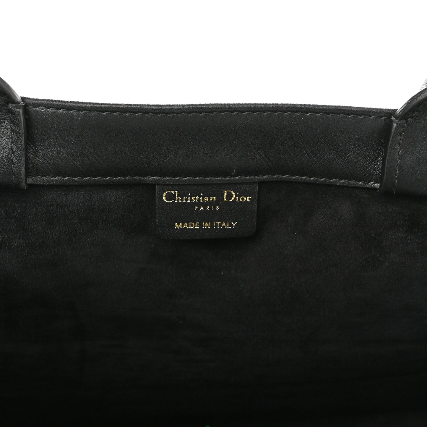 Calfskin Embossed Medium Book Tote Black