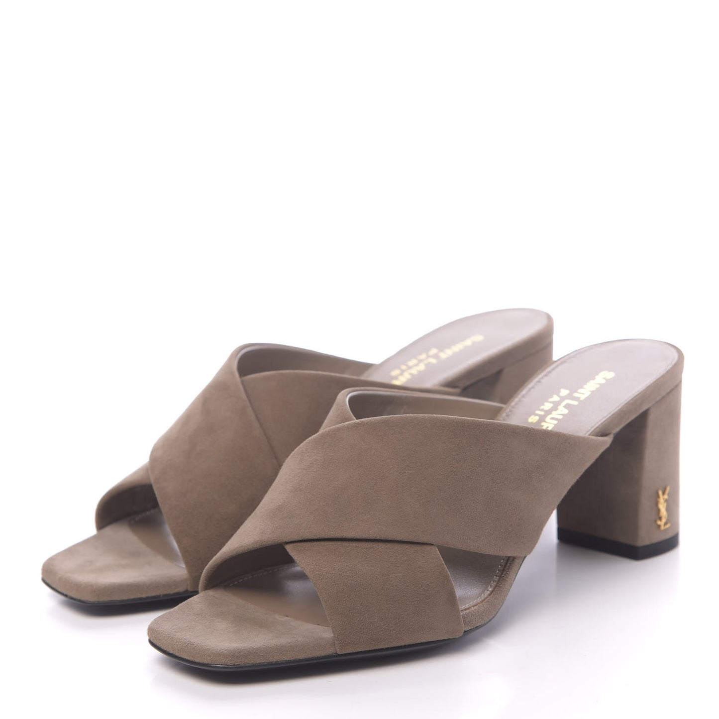 Suede LouLou 70 Mules 36.5 Taupe