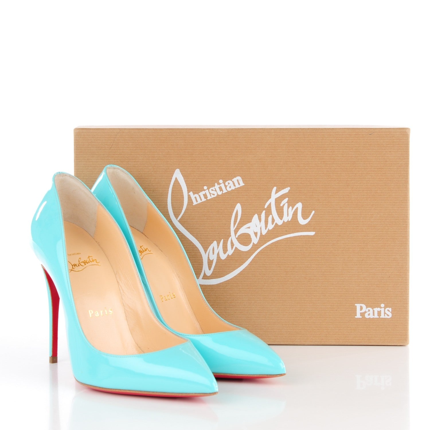 Christian Louboutin Patent Pigalle Follies 100 Pumps 36.5 Opaline 8 of 8