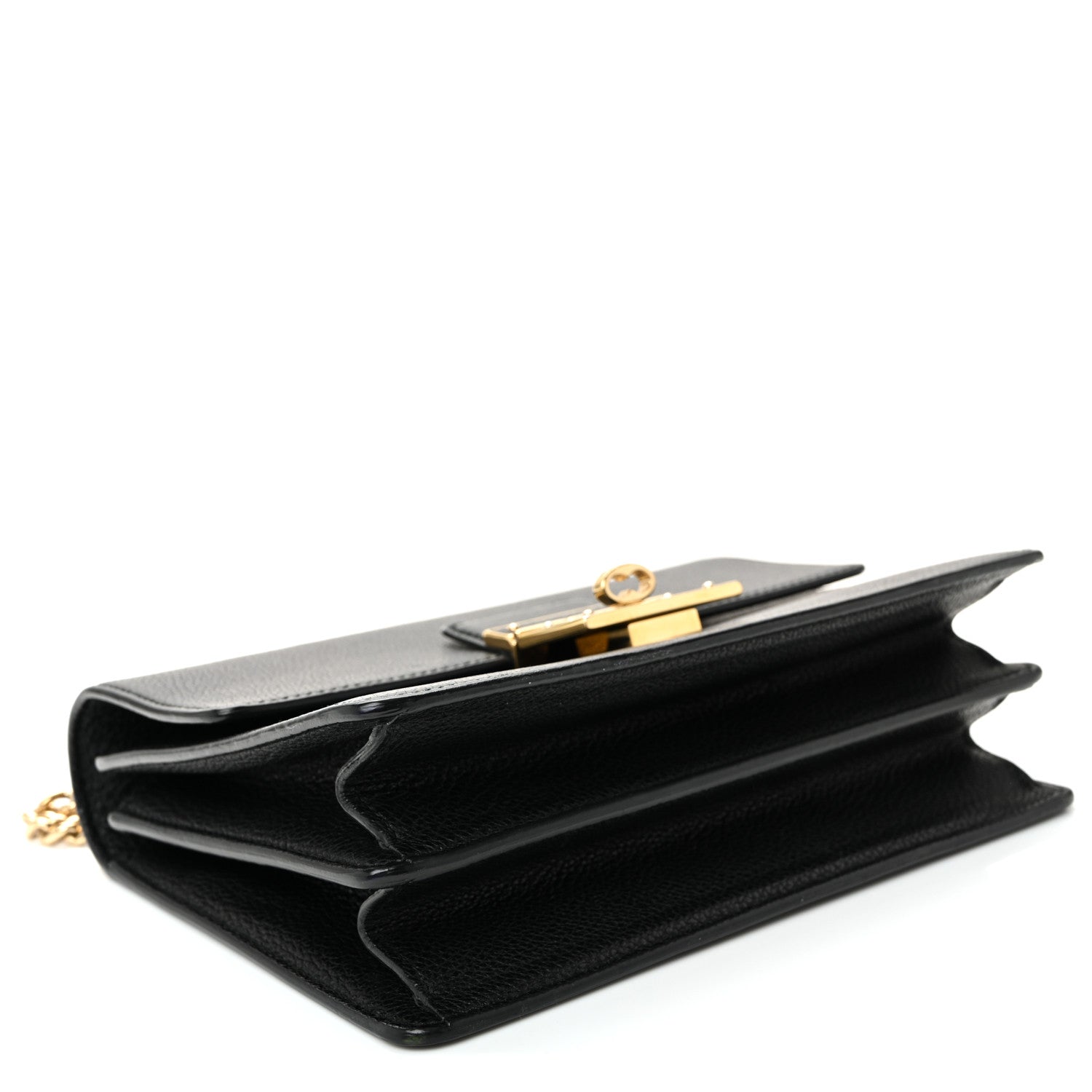 Dolce & Gabbana Grained Calfskin Rosalia Shoulder Bag Black 4 of 9