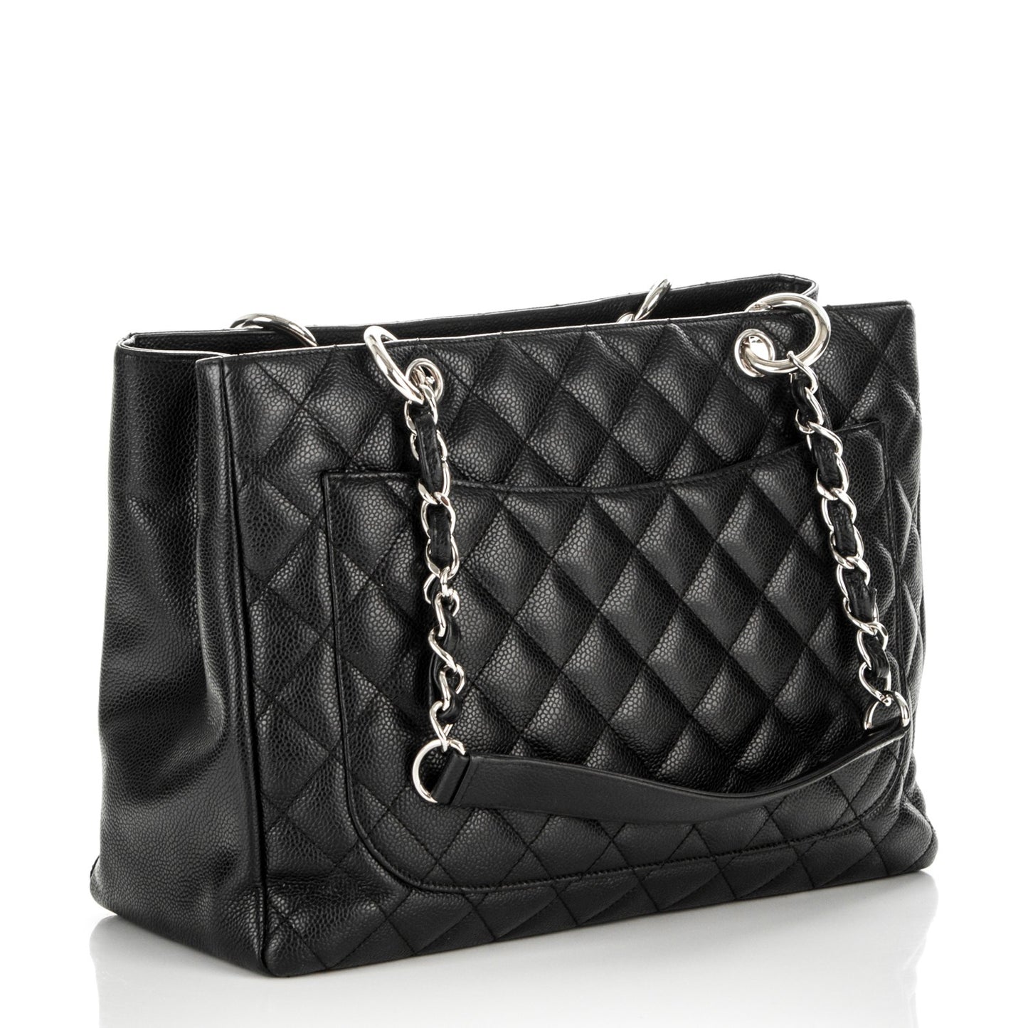 Caviar Quilted Grand Shopping Tote GST Black