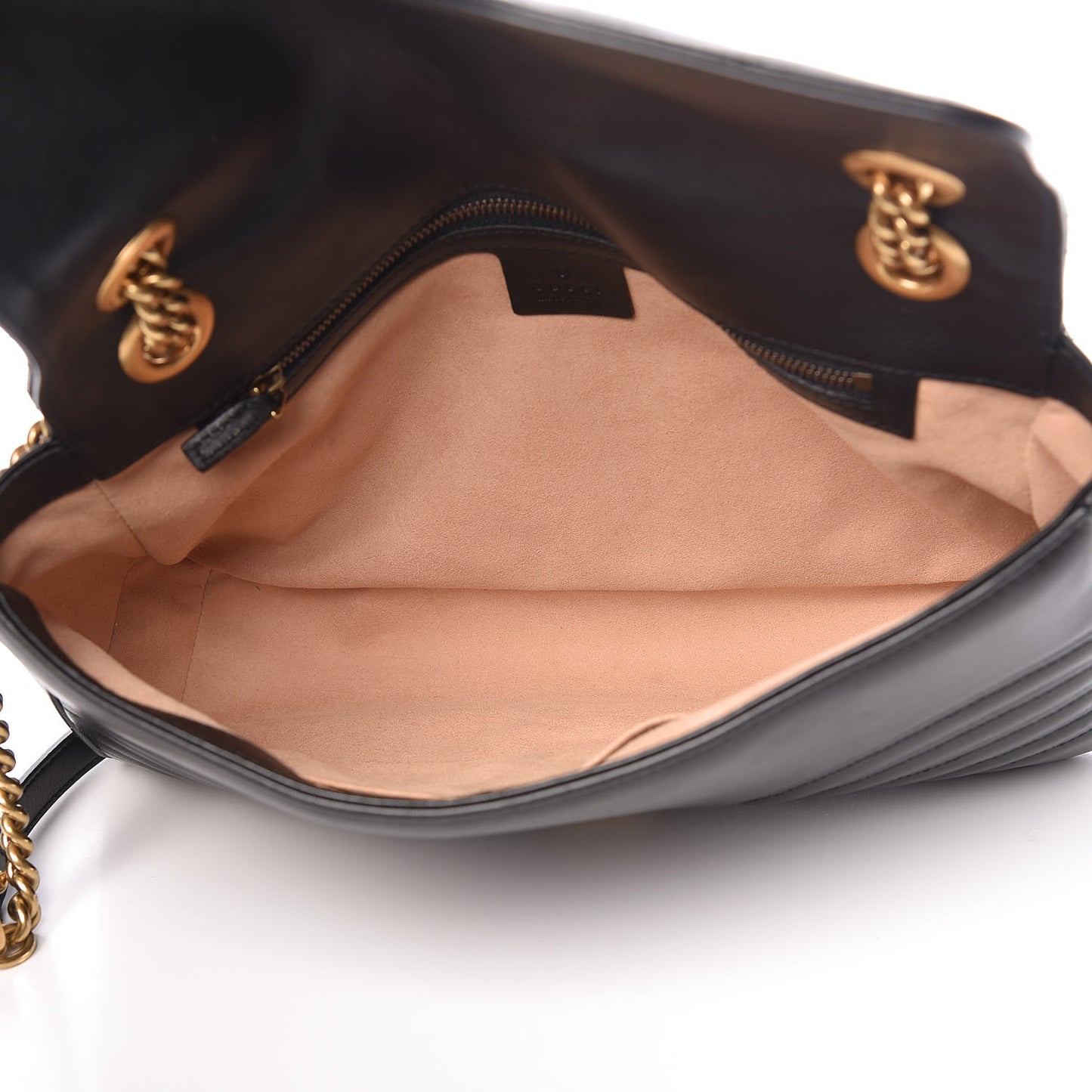 Calfskin Matelasse Medium GG Marmont Shoulder Bag Black