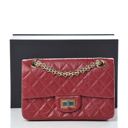 Chanel Aged Calfskin Quilted 2.55 Reissue Mini Flap Red 10 of 10