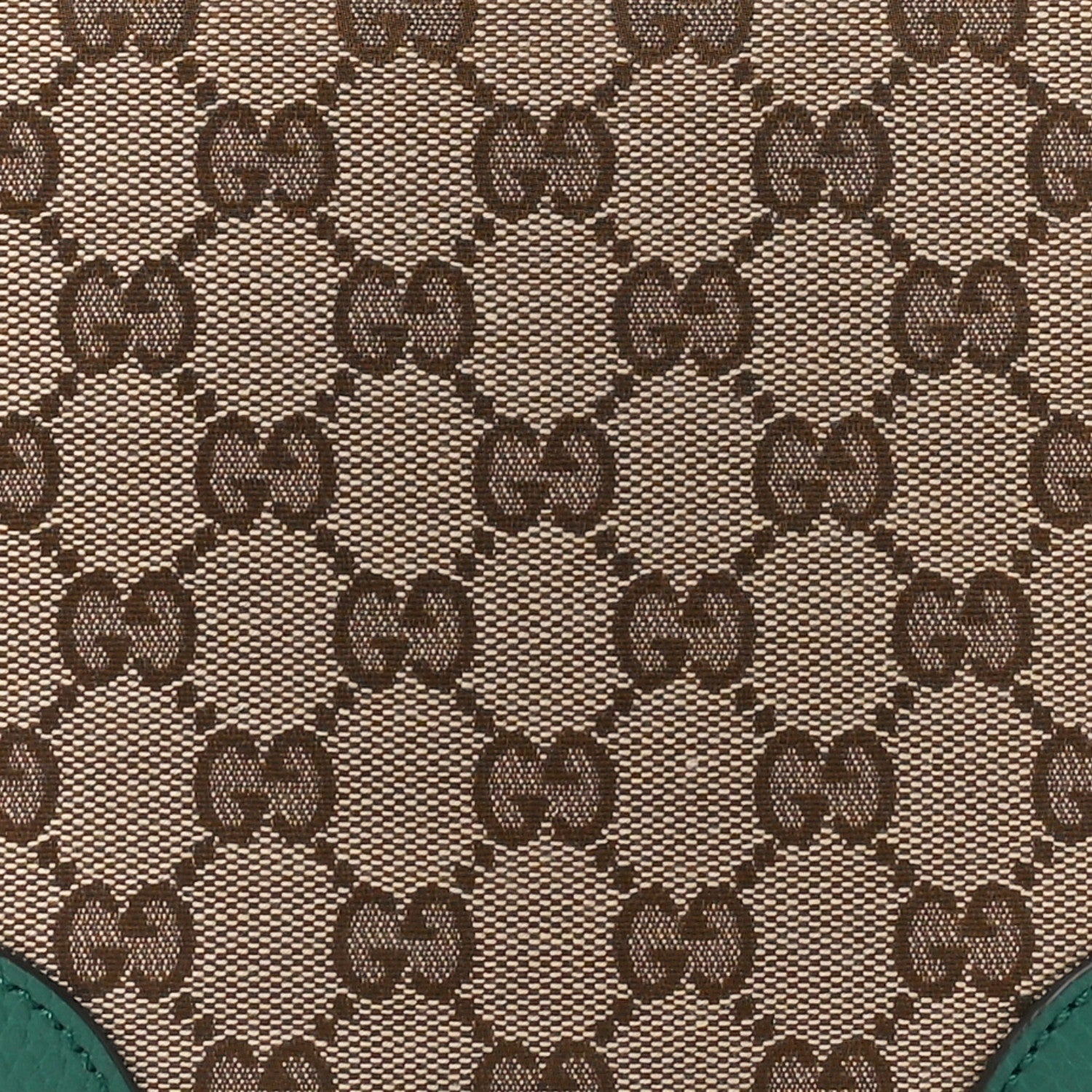 Gucci Monogram Dollar Calfskin Mini Bree Messenger Bag Beige Ebony Emerald 9 of 13