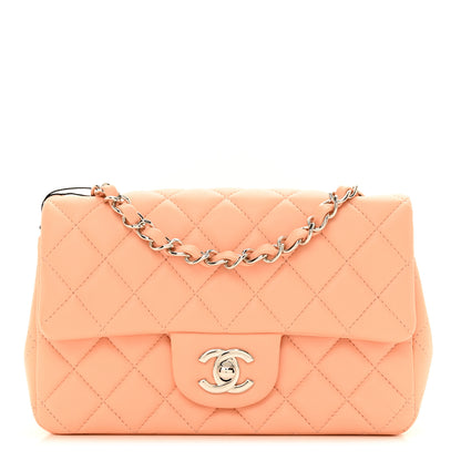 Chanel Lambskin Quilted Mini Rectangular Flap Light Pink 1 of 10