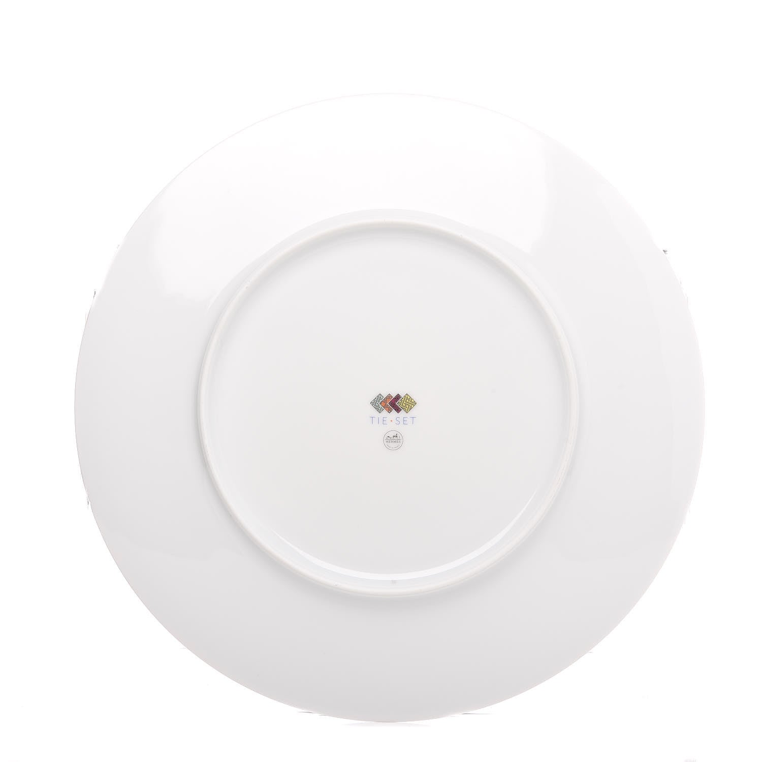 Hermes Porcelain Tie Dinner Plate Set of 2 9 of 12
