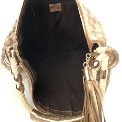 Gucci Monogram Acapulco Medium Hobo Gold 5 of 12