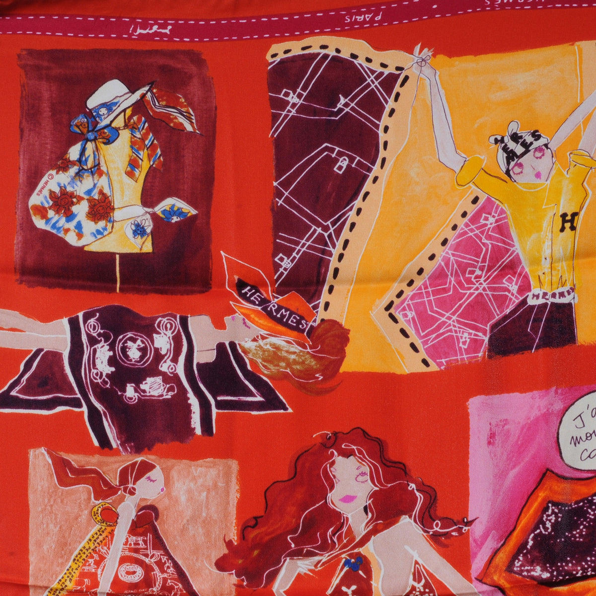 Hermes Silk J'aime Mon Carre Scarf 70 6 of 7