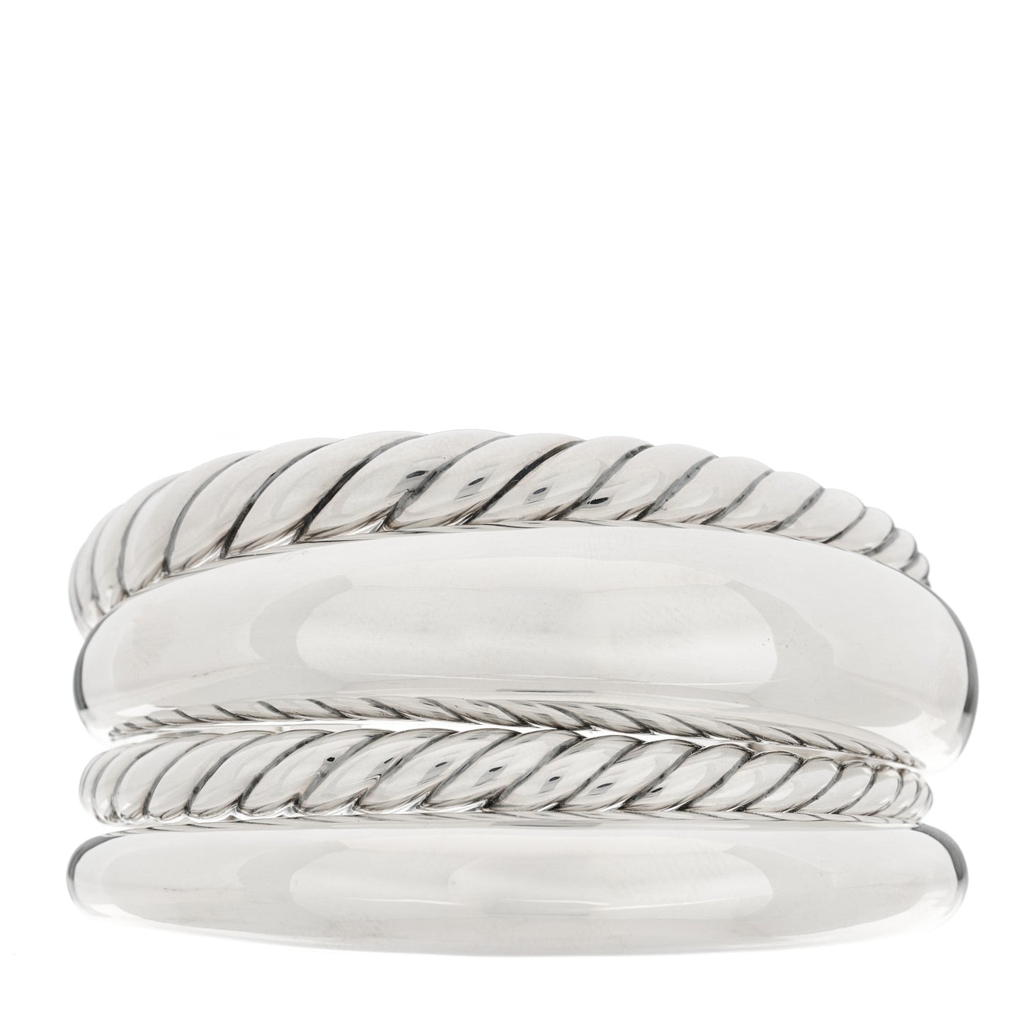 Sterling Silver Pure Form Four-Row Cuff Bracelet
