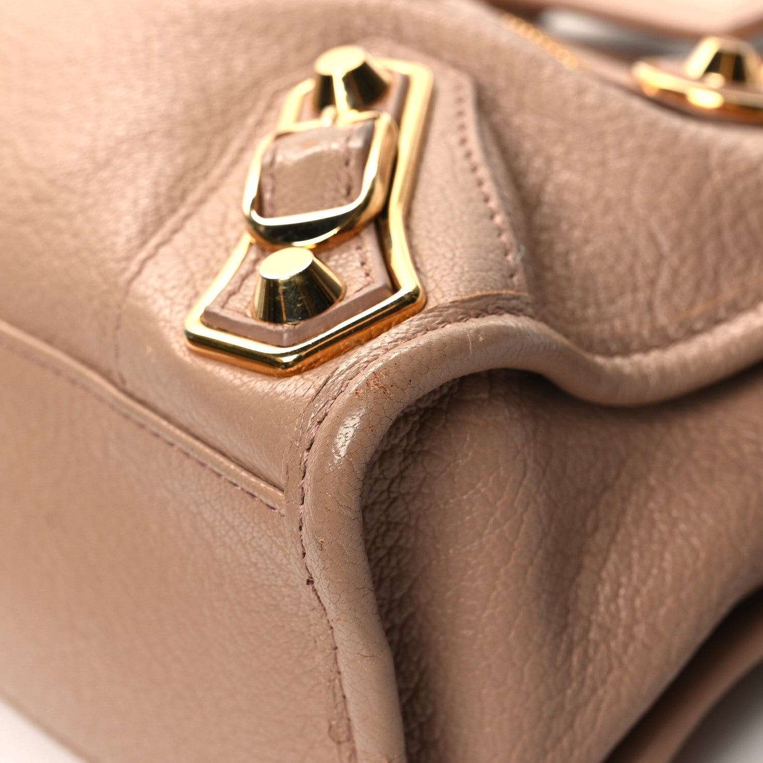 Balenciaga Chevre Gold Metallic Edge Hardware Mini City Rose Des Sables 11 of 13