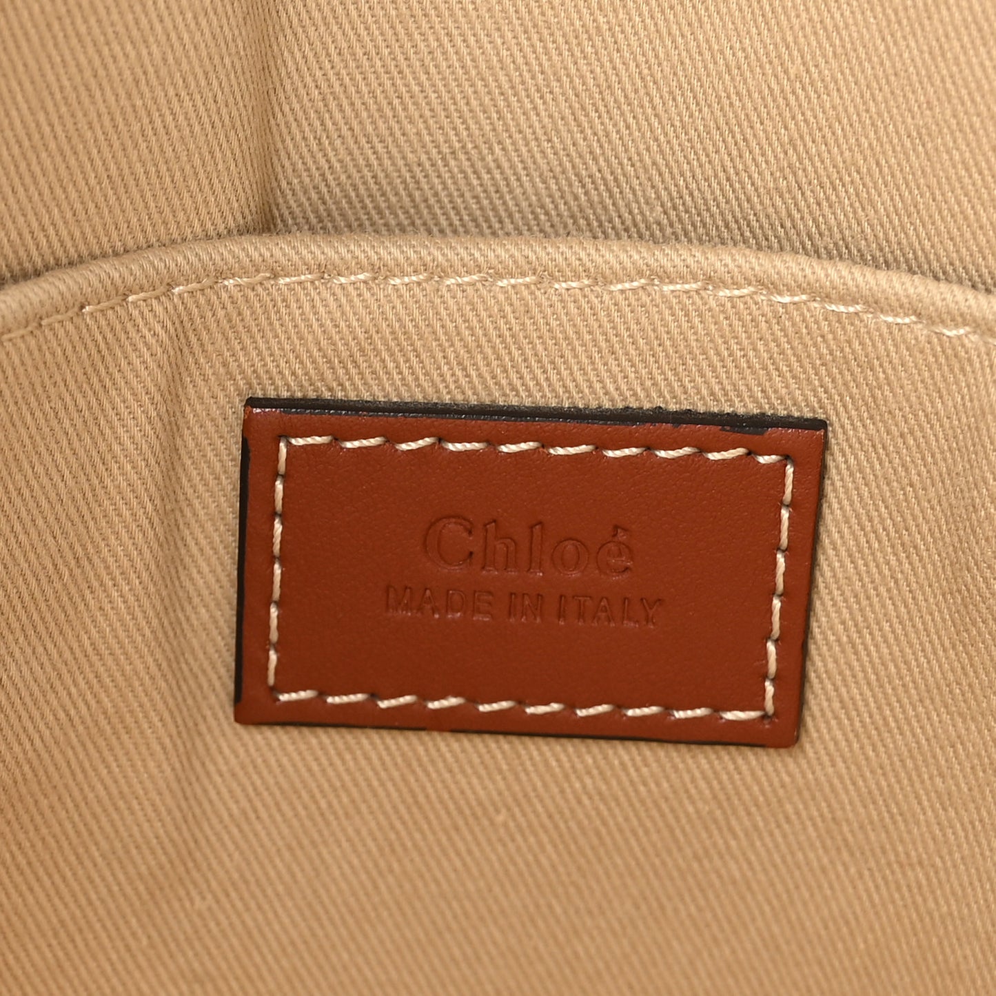 Cotton Calfskin Medium Woody Ribbon Tote White Brown