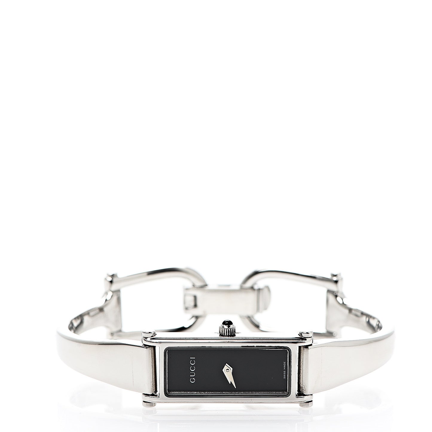 Stainless Steel 12mm 1500L Horsebit Quartz Watch Black