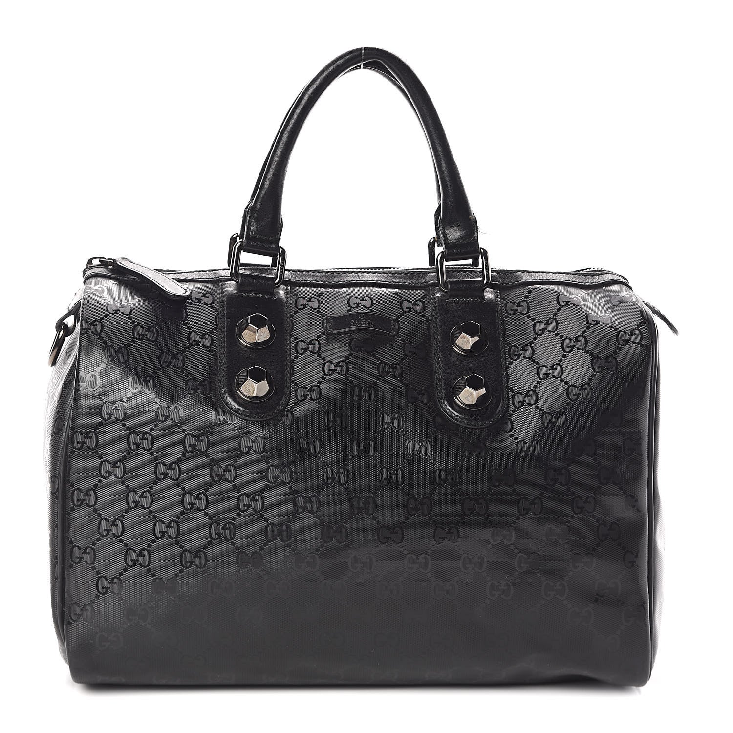 Gucci Imprime Monogram Medium Joy Stud Boston Black 1 of 9