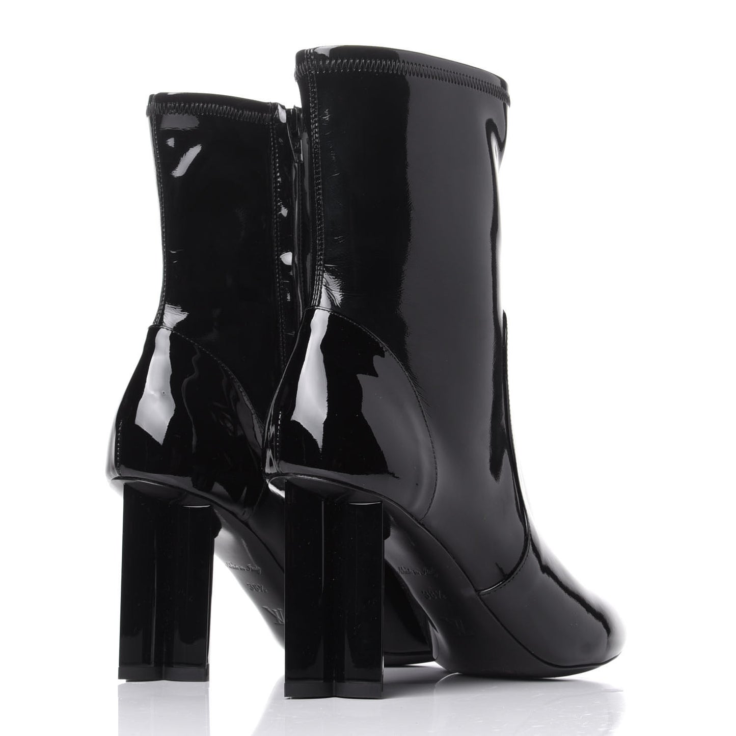 Patent Silhouette Ankle Boots 38.5 Black