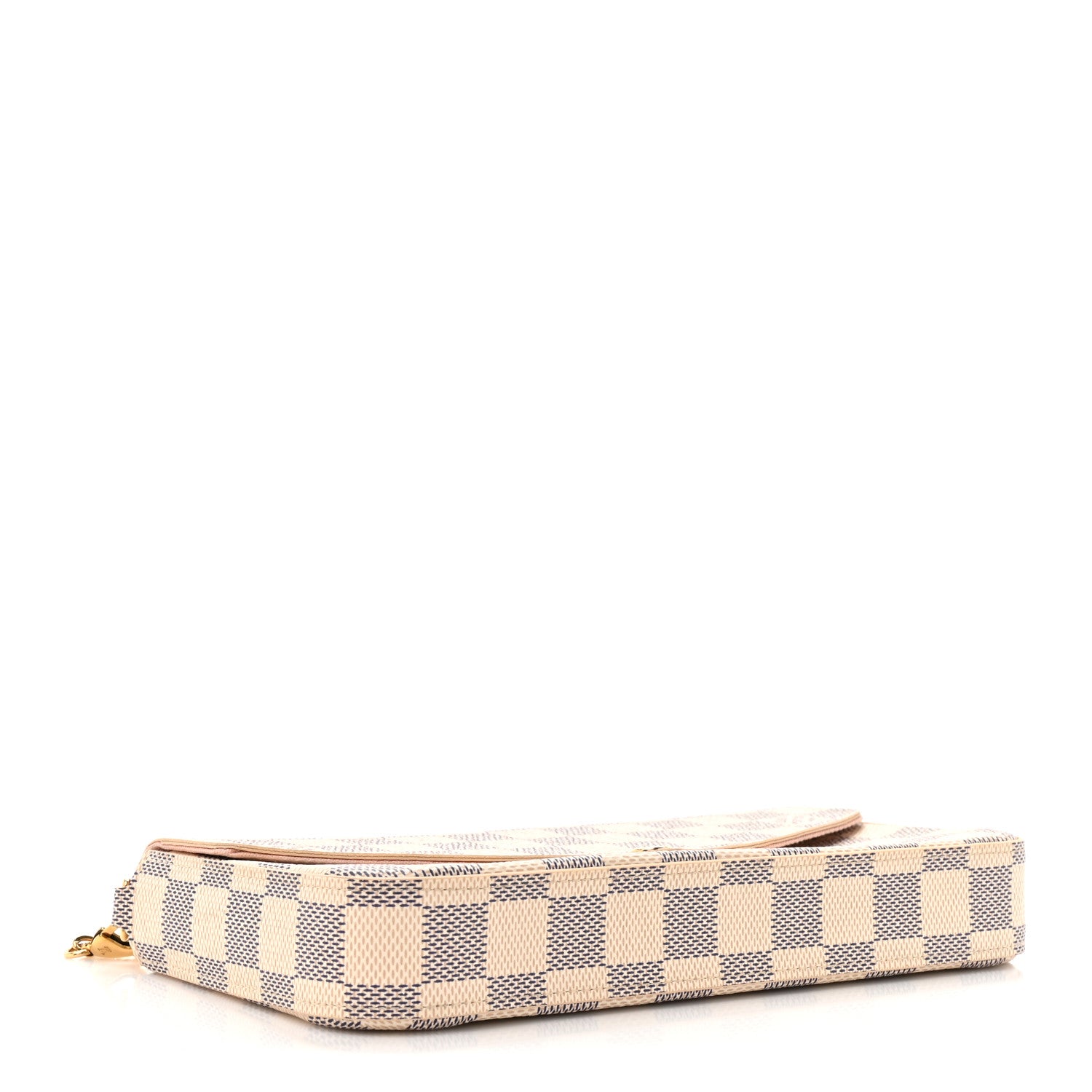 Louis Vuitton Damier Azur Pochette Felicie Chain Wallet Rose Ballerine 6 of 18