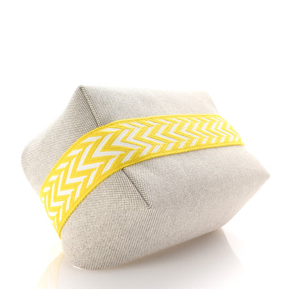 Hermes Canvas Small Bride-A-Brac Pouch Natural Jaune Citron 4 of 6